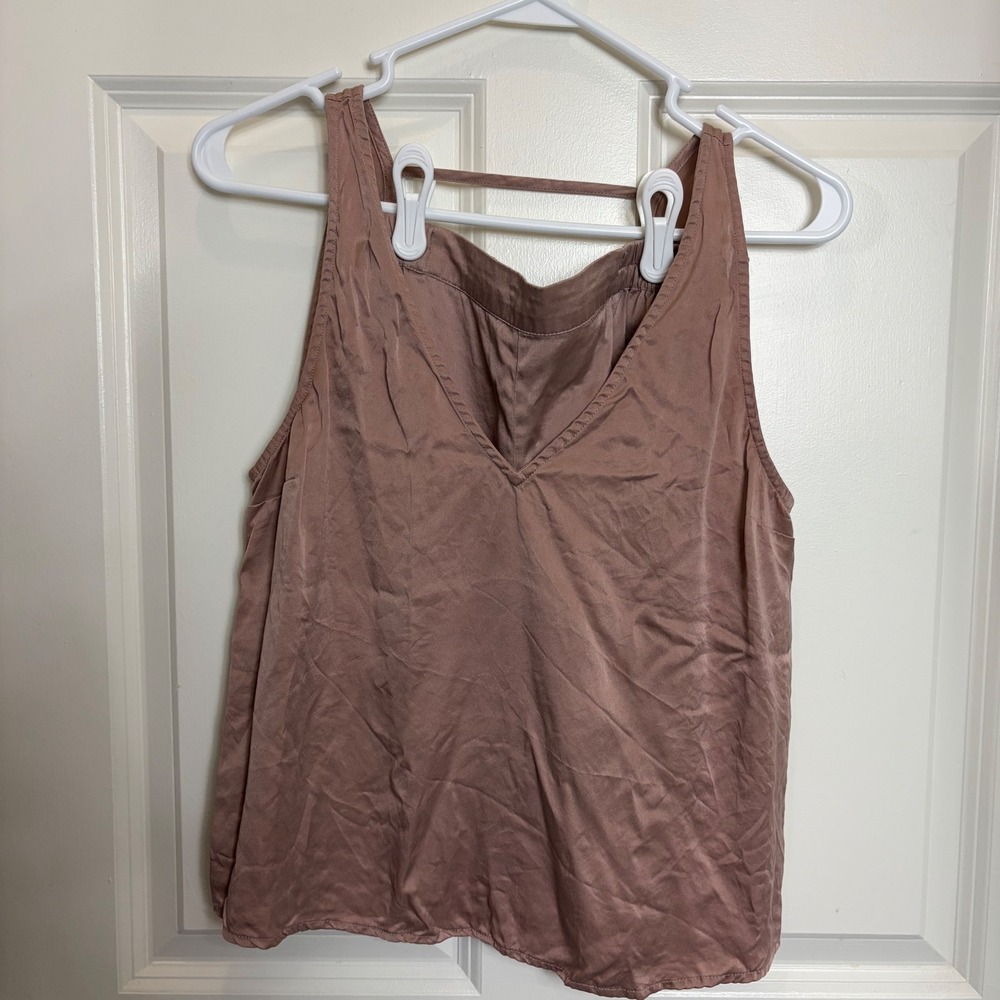 Lunya Washable Silk Sleep Set XS Dusty Rose Cami and Shorts Loungewear